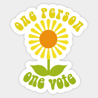 One Person One Vote Sticker